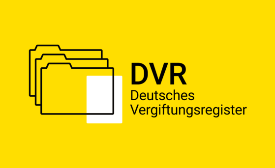 Logo des Deutschen Vergiftungsregisters. Es besteht aus dem Schriftzug und drei stilisierten Registerkarten