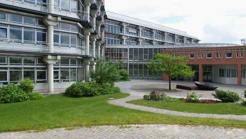 Blick auf das BfR-Gebäude in Berlin Marienfelde.